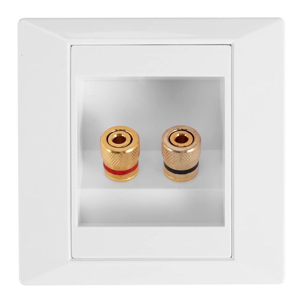 AWAOVV AWAOVV(R) Wall Socket Connection Port with 2 Jack Speaker White