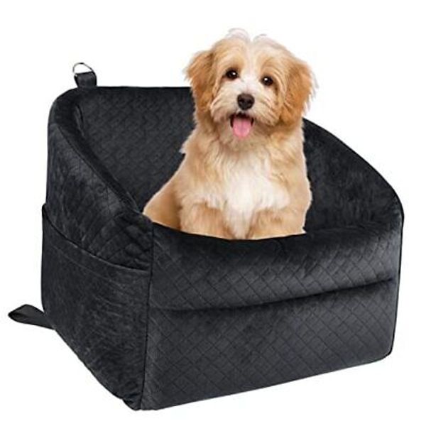 Dog Car Seat for Small/Medium Dogs, Upgrade Dog Booster Seat,Detachable Black