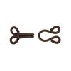 Dritz 767-11, Extra-Large Covered Hook & Eye Closures, Brown, 2 Count