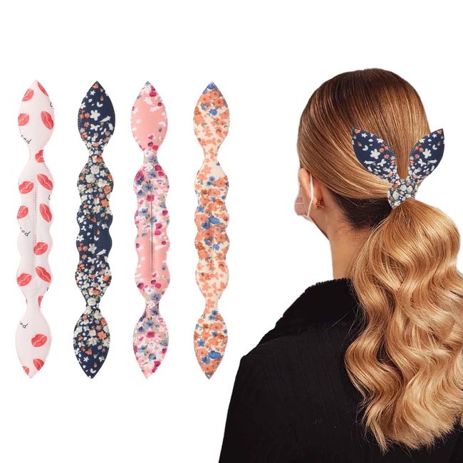 SSRDFU 4 Stück Magischer Haarknoten,Haarknotenmacher,Hair Bun Maker, Haarknoten Maker, Haarhalter Schwamm Clips Haar Styling Donut Brötchen Haar Twist Lockenwickler Donut Tools für Mädchen Frauen