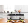 Double Slow Cooker 2.5 Quart Crock Each, 5.0 Quart Total Pots, with Individual E