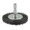 100mm Drill Wheel Brush - Crimped Steel Wire