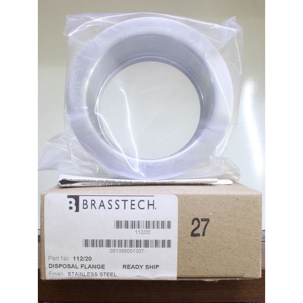 Brasstech 112/20 & 113/20~Garbage Disposer Flange & Stopper Set~Stainless Steel