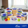 Sistema KLIP IT Food Storage Container, 5 L, Airtight & Stackable, BPA-Free, Clear with Blue Clips