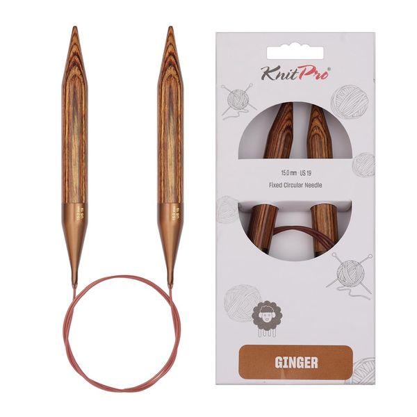 KnitPro Ginger Fixed Circular Needles 32" (80cm) | 15.00mm