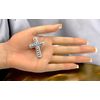 925 STERLING SILVER COBBLESTONE CROSS PENDANT, CHAIN SOLD SEPARATELY 1648