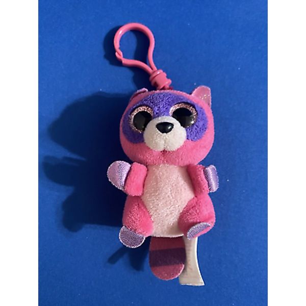 TY Teenie Beanie Boos Roxie Racoon 3" Plush Toy McDonalds Happy Meal Bag Clip