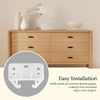 4 Pack White Drawer Rail Brackets Plastic Drawer Slides Guides with 12 Screws Dr