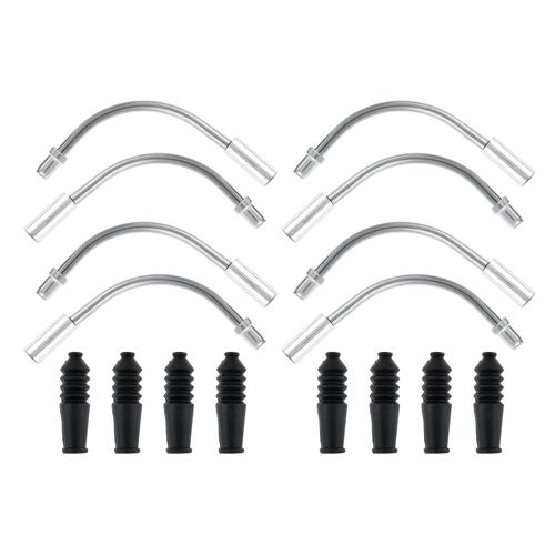 Surieen 4 Sets V Brake Accessories Bicycle Brakes Tube 90° V Brake Noodle Cable Guide Tube V-Brake Noodles Cable Guide with Rubber Sleeve for Mountain Bikes, V Brake Front Wall Line, V Brake