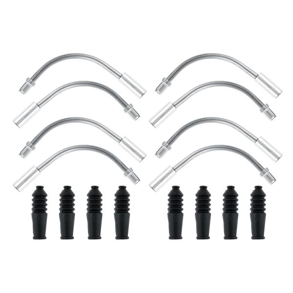 Surieen 4 Sätze V Bremse Zubehör Fahrrad Bremsen Rohr 90° V Bremsnudelkabel Führungsrohr V-Brake Nudeln Kabelführung mit Gummimanschette für Mountainbikes, V Bremse Stirnwandleitung, V Bremse Zubehör