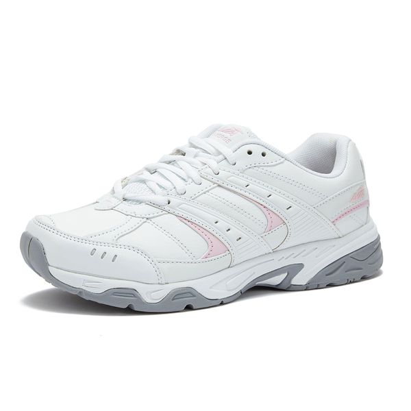 Avia Verge Womens Sneakers - Tennis, Court, Cross Training, or Pickleball Shoes for Women, 7 Medium, White with Light Pink