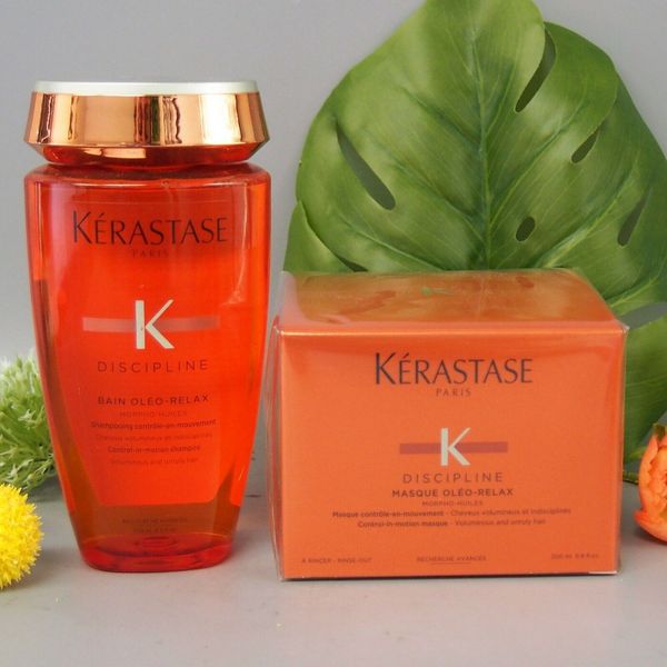 KERASTASE DISCIPLINE BAIN AND MASQUE OLEO RELAX MASK 250ml/200ml-8.5oz6.8oz