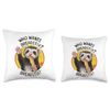 Kawaii Ferret Asking For Breadsticks Throw Pillow