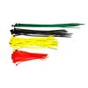 Multi-Coloured Cable Ties Set, 100 Pack, 4 Sizes 100-250mm, Assorted Colours