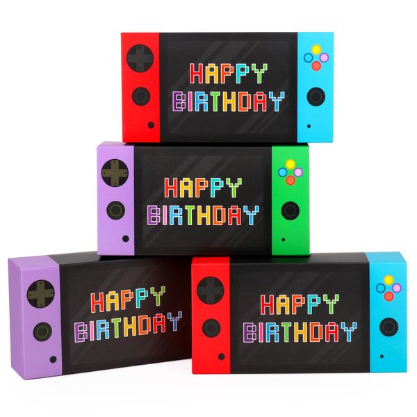 Video Game Party Favor Boxes - 16 PCS Game On Theme Gifts Boxes for Boys Kids Video Game Birthday Party Decorations Video Game Controller Shape Gift Boxes Supplies Goodie Boxes Supplies Party Supplies