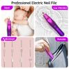 Nail Drill Electric Nail Files Manicure & Pedicure Tools & Accessories, 4 Modes Nail Drill Machine Ceramic Nail Bit for Beginners with Illuminated Light, Rechargeable Nail Kit Manicure Set