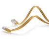 1aTTack.de 5m - CAT6 flat network patch cable (light brown - 1 piece) 1000 Mbit/s Gigabit LAN flat cable CAT.6 Slim Micro installation cable