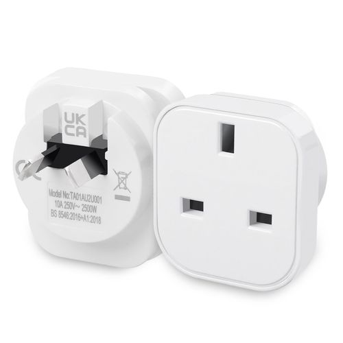 2-Pack UK to Australia Plug Adapter,SHUOMAO UK to AUS NZ Power Adapter,Australian Travel Adapter Plug Converter for Australia,China,New Zealand,Fiji,Argentina(Type I)