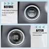 X AUTOHAUX Car Engine Start Stop Push Start Button Cover Trim Sticker Kit Black
