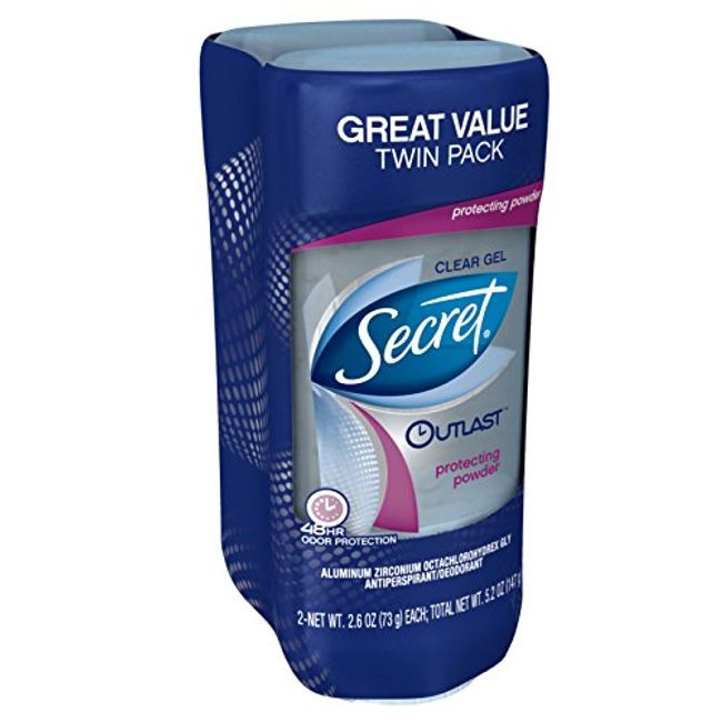 Secret Outlast Clear Gel Antiperspirant Deodorant for Women, Protecting  Powder 3.4 oz