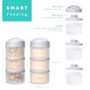 Termichy Baby Milk Powder Dispenser Pots Stackable Baby Formula Container, 2 Pack, Grey
