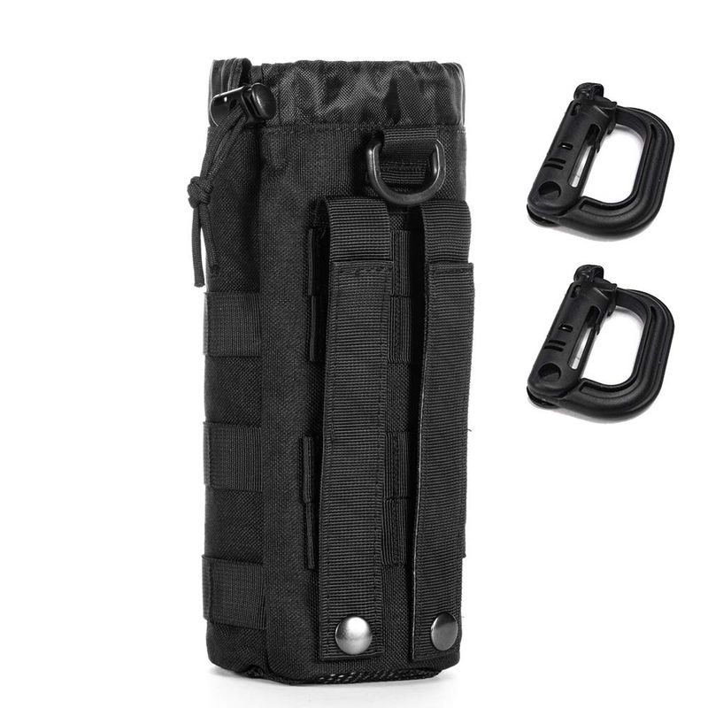 Upgraded Sports Water Bottles Pouch Bag, Tactical Drawstring Molle ...