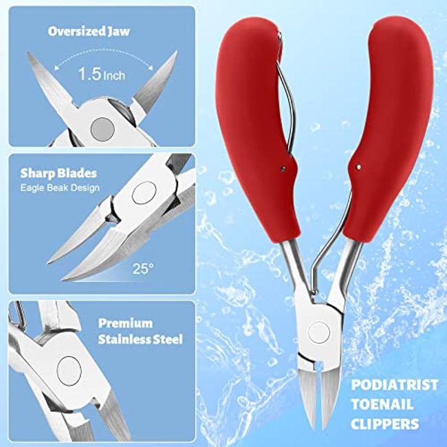Nail Clippers Set Sharp Toenail Clippers for Thick Ingrown Toe Nails Manicure