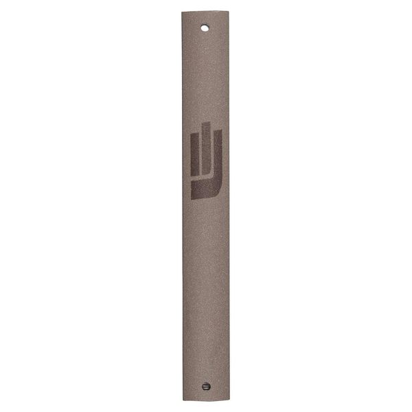 A&S Mezuzot Aluminum Mezuzah Case with Exclusive Modern Shin Design Easy Peel and Stick Judaica Door Mezuza for 5 Inches Parchment Scroll (Beige, 6 Inches)