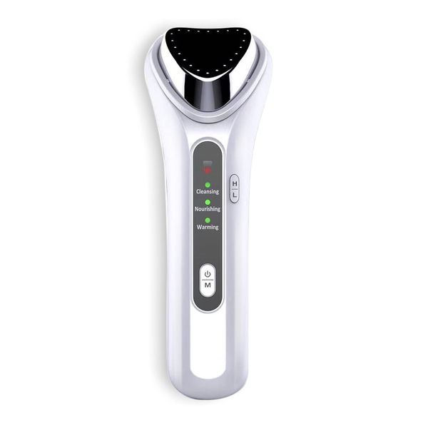 Ultrasonic Facial Device, 2022 Model, Ultrasonic Facial Device, Multi-functional Beauty Device, Lift-Up, 100°F (42°C) Temperature Sensation, 3 Levels of Levels, Stain Removal, Cooline, Deep Hydration, Improves Skin Rashes, USB Rechargeable, Japanese Instr