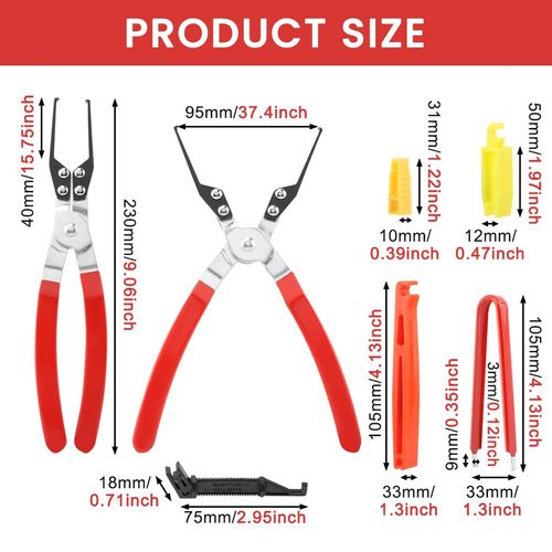 Xiaokeis 6-Pack Relay Puller Pliers, Fuse Puller Pliers, Auto Relay Clamp Pullers Fuse Pullers Tool, for Removing Relays on Vehicles, Vehicles Battery Terminal Remover ﻿