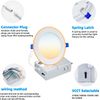 12Pack 6 Inch 5CCT Recessed Light with 2700k Light,Canless LED Recessed Lighting