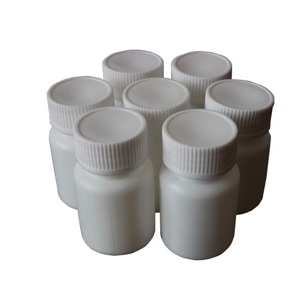50PCS White Empty Solid Plastic Bottle Case Holder Container Vials Box with Screw Cap for Powder Sample Storage(15ml)