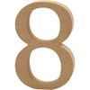 Number, H: 8 cm, MDF, 8, 1pc