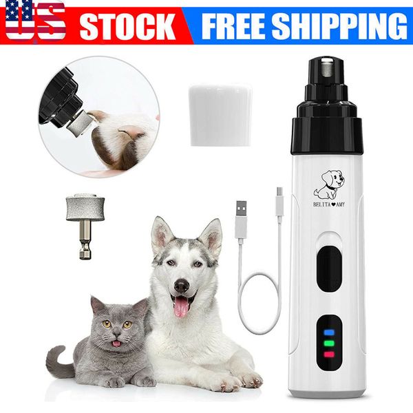 Electric Pet Toe Nail Grinder File Claws Clippers Grooming Trimmer Tools Dog Cat