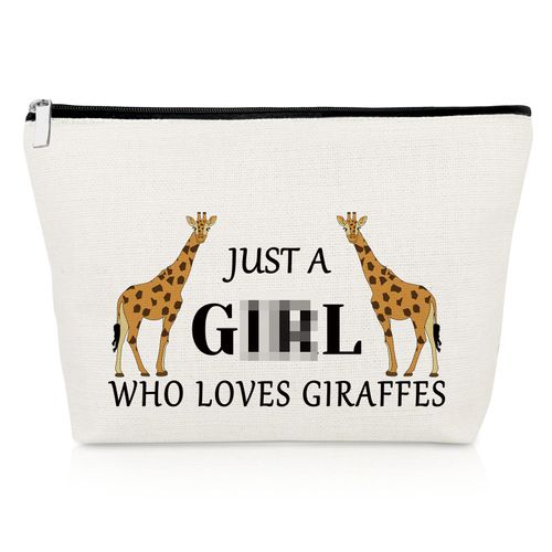 Giraffes Cosmetic Bag Giraffes Lover Gift Funny Giraffes Makeup Bag Animal Lover Gift Themed Gifts for Women Graduation Gifts for Daughter Giraffe Friend Gift Cosmetic Pouch Christmas Birthday Gift