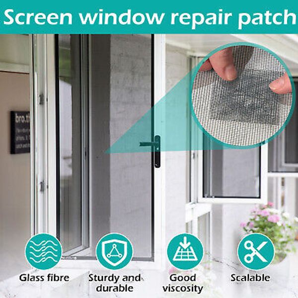 20Pcs Window Screen Repair Patch Set Adhesive Screen Repair Tape tepLC