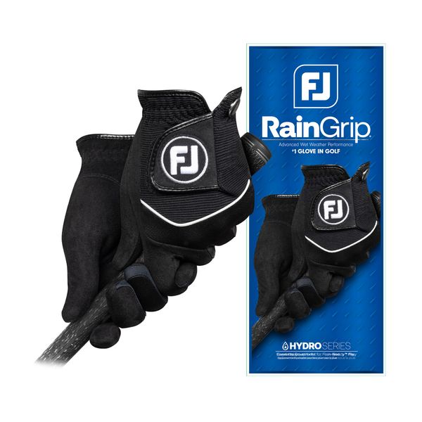 FootJoy RainGrip Pair Women's Golf Gloves, Black