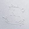 Custom Personalized Couple Name & Monogram Save The Date & Wedding Invitation Embosser Stamp