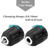 Mesee 0.8-10mm Keyless Drill Chuck Adapter 3/8-24UNF Mount Thread Impact Chuck Converter Quick Release Conversion Tool with 1/4 Inch Hex Shank