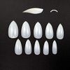 600 Pieces Short Stiletto False Nail Tips NATURAL Full Cover Acrylic Press On False Nails Tips Extensions - Professional Salon & Home Use