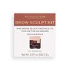 Makeup Revolution, Brow Sculpt Kit, Medium, 2.2g