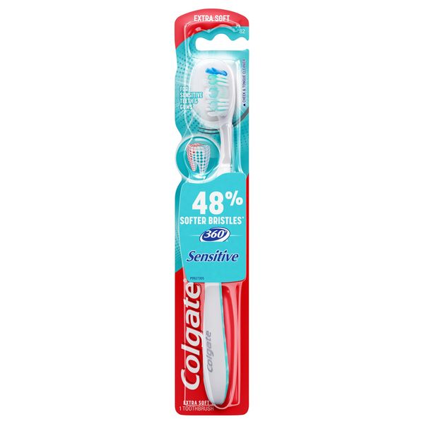 Colgate 360 Enamel Health Extra Soft Toothbrush for Sensitive Teeth (1 Pack)