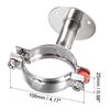sourcing map Wall Mount Ceiling Mount Pipe Support, 304 Stainless Steel Adjustable Pipe Strap Clamp for 63-65mm Pipe