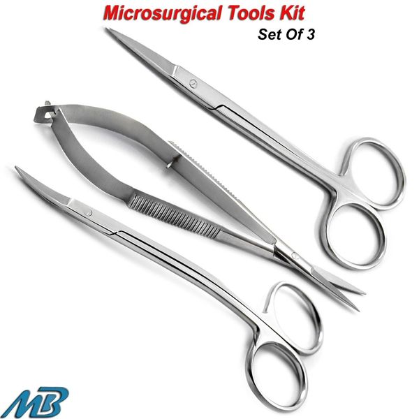 Ophthalmic Iris Tissue Gum Scissors Medical Suturing Micro Eye Surgery Tools Set