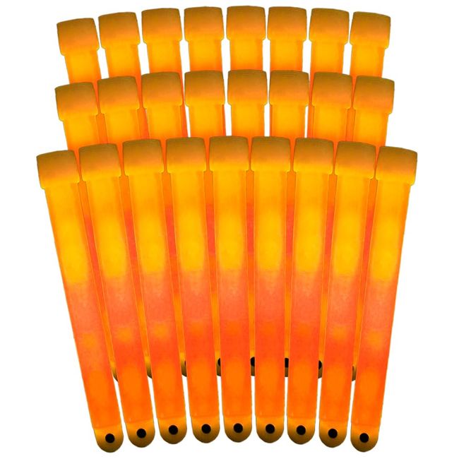 25pcs Pen Lights Set Live Concert Wedding Event Festival Fluorescent Light Chemical Light Light Stick (Orange)