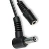 rhinocables CCTV Camera Cable Extension 2.1mm Right Angle 90 degree Socket to DC Power Plug Lead (5m)