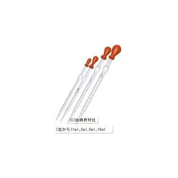 RIKEN Shop Komagome Pipette, 0.3 fl oz (1 ml) (with rubber cap), Glass