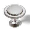 homdiy 10 Pack Brushed Nickel Cabinet Knobs Round Silver Kitchen Knobs for Cabinets, Dresser Drawer Pulls, Zinc Alloy