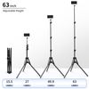 63" Tablet Tripod Stand Phone Holder Floor Mount Adjustable For 4"-10.9" ipad