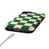 Casely iPhone 13 Case | Fit Check | Green Checkerboard | Compatible with MagSafe | Bold Protective Case Design